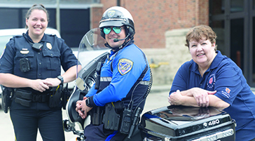 JoEllen Sefton works with the Auburn Police Department to improve officer physical fitness.