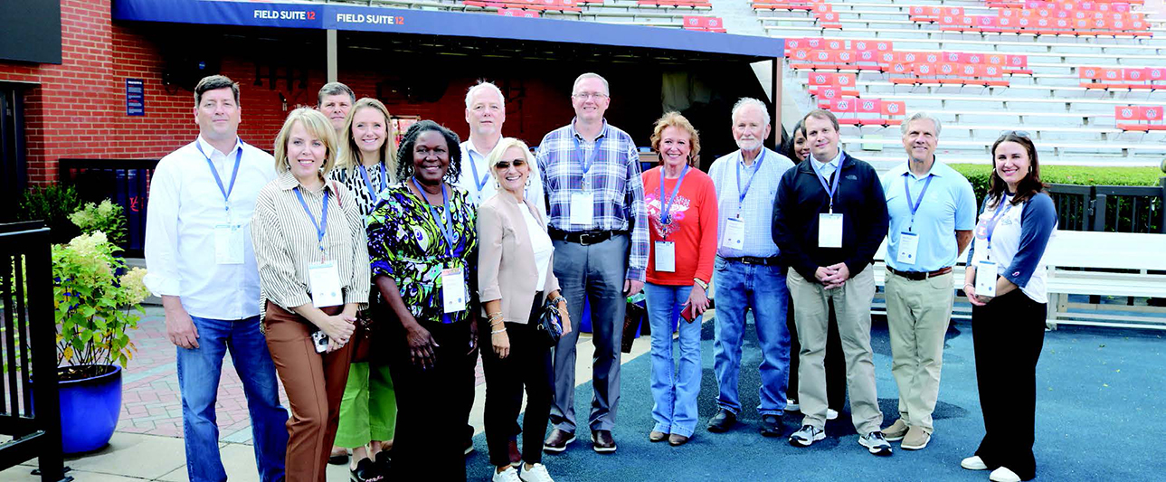 Intensive Economic Development Training Course alumni toured Jordan-Hare Stadium during the reunion.