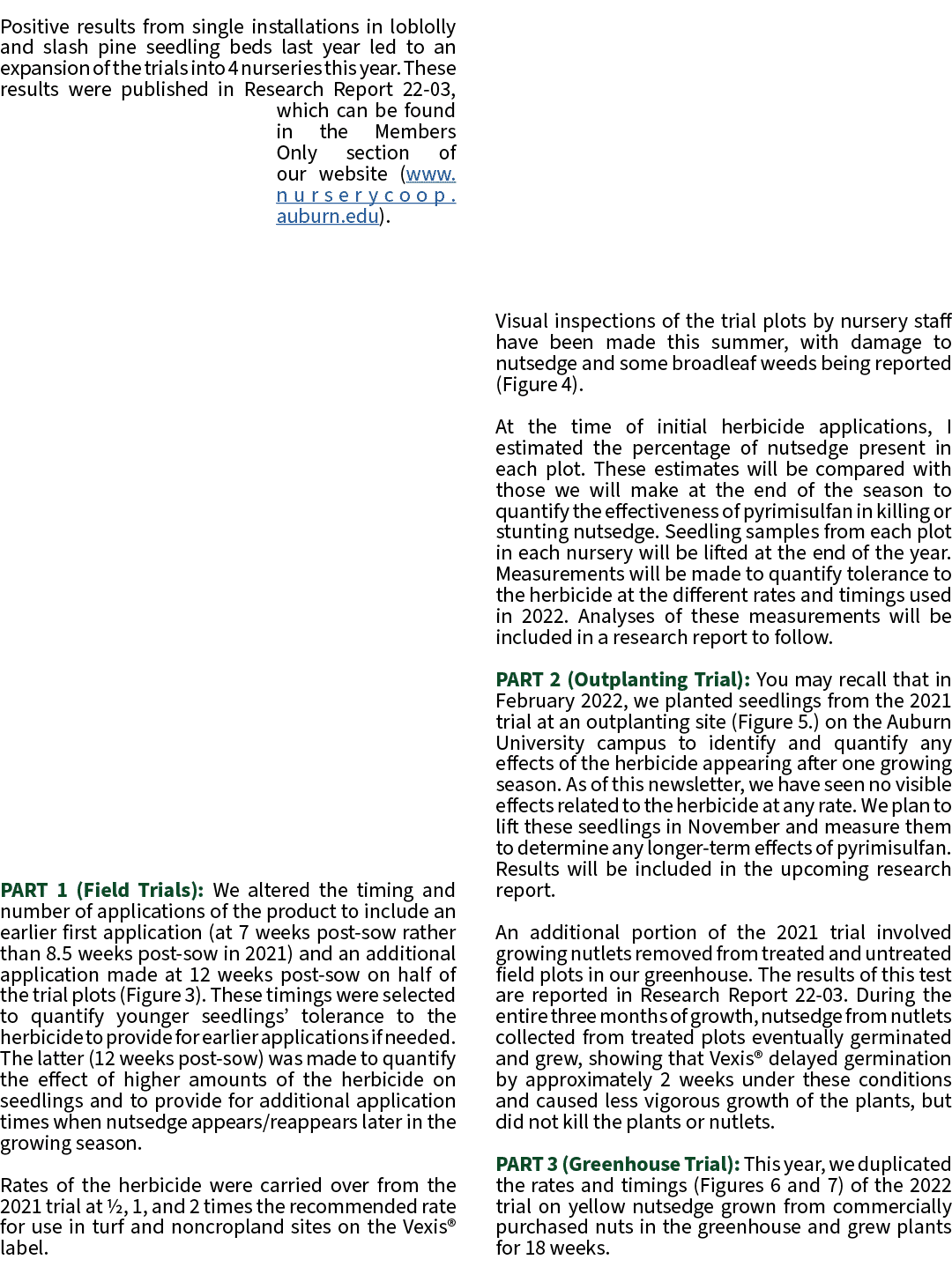 Positive results from single installations in loblolly and slash pine seedling beds last year led to an expansion of ...