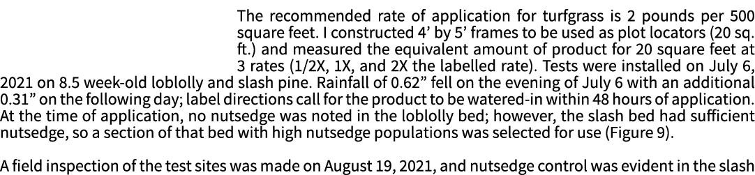 The recommended rate of application for turfgrass is 2 pounds per 500 square feet  I constructed 4  by 5  frames to b   