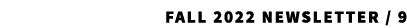 Fall 2022 Newsletter / 9 