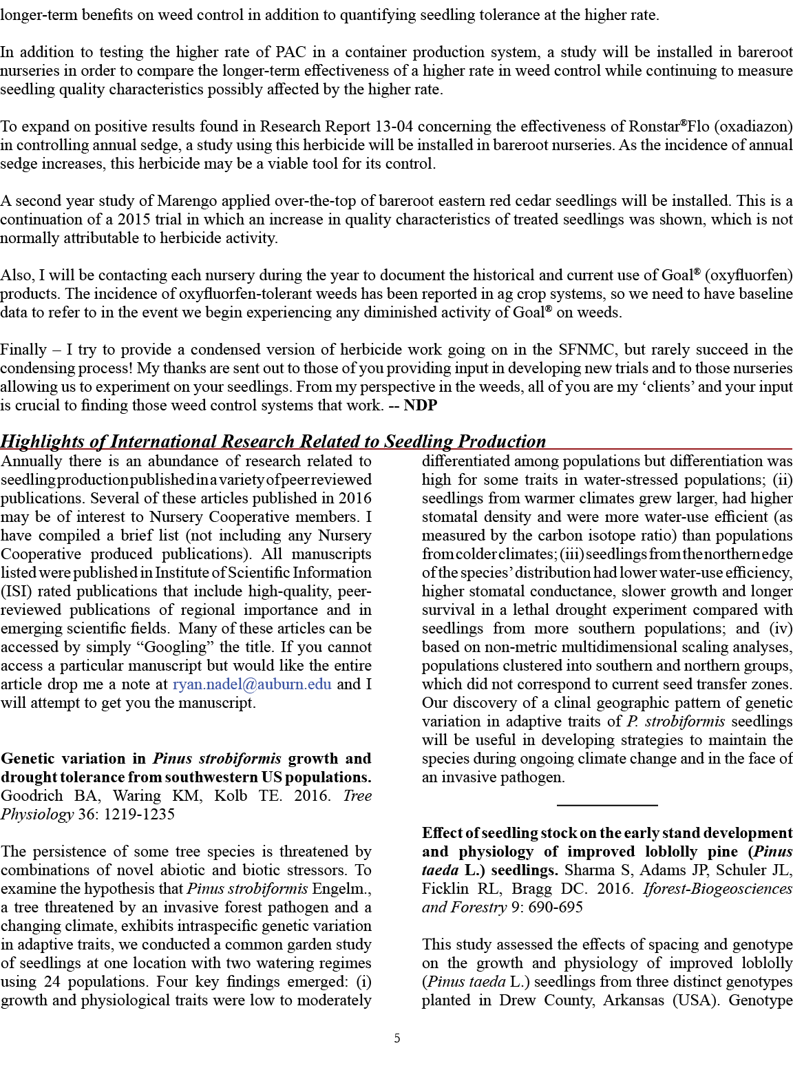 differentiated among populations but differentiation was high for some traits in water stressed populations; (ii) see...