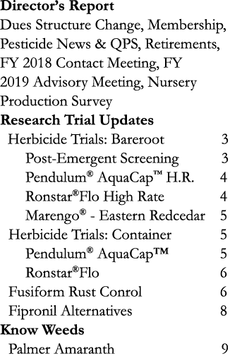 Director’s Report Dues Structure Change, Membership, Pesticide News & QPS, Retirements, FY 2018 Contact Meeting, FY 2...
