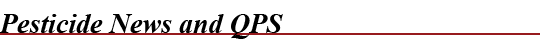 Pesticide News and QP