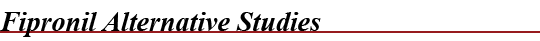 Fipronil Alternative Studie