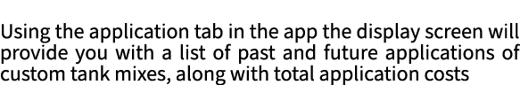 ﻿Using the application tab in the app the display screen will provide you with a list of past and future applications...