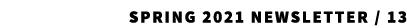 Spring 2021 Newsletter / 13 