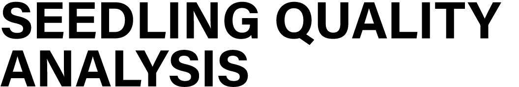 ﻿SEEDLING QUALITY ﻿Analysis
