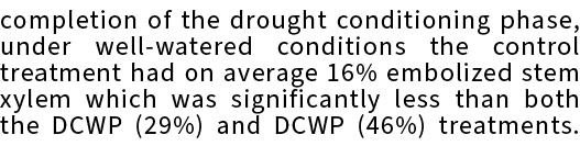 completion of the drought conditioning phase, under well watered conditions the control treatment had on average 16% ...