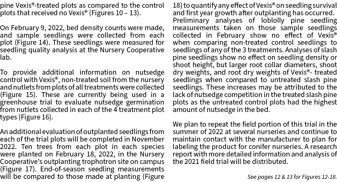 pine Vexis® treated plots as compared to the control plots that received no Vexis® (Figures 10 – 13). On February 9, ...