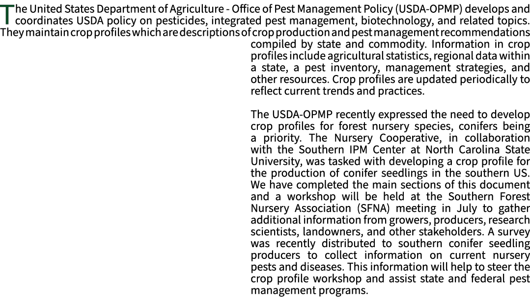 The United States Department of Agriculture Office of Pest Management Policy (USDA OPMP) develops and coordinates USD...