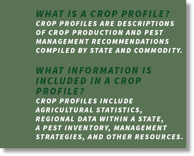 What is a crop profile? crop profiles are descriptions of crop production and pest management recommendations compile...