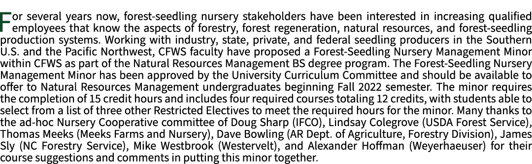 For several years now, forest seedling nursery stakeholders have been interested in increasing qualified employees th...