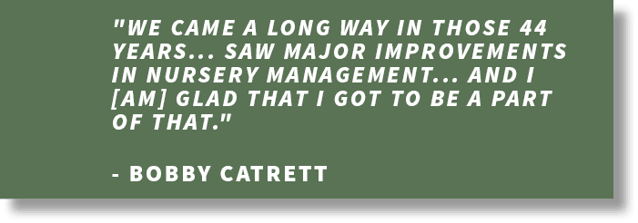 \“We came a long way in those 44 years... saw major improvements in nursery management... and I [am] glad that i got ...