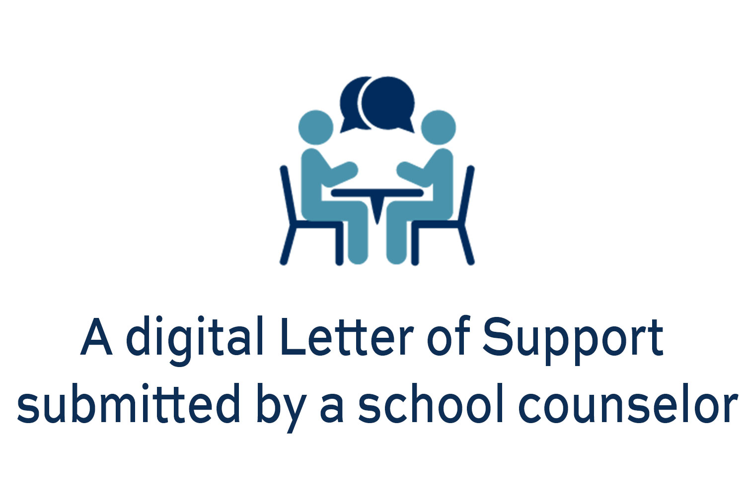 A digital letter of support submitted by school counselor