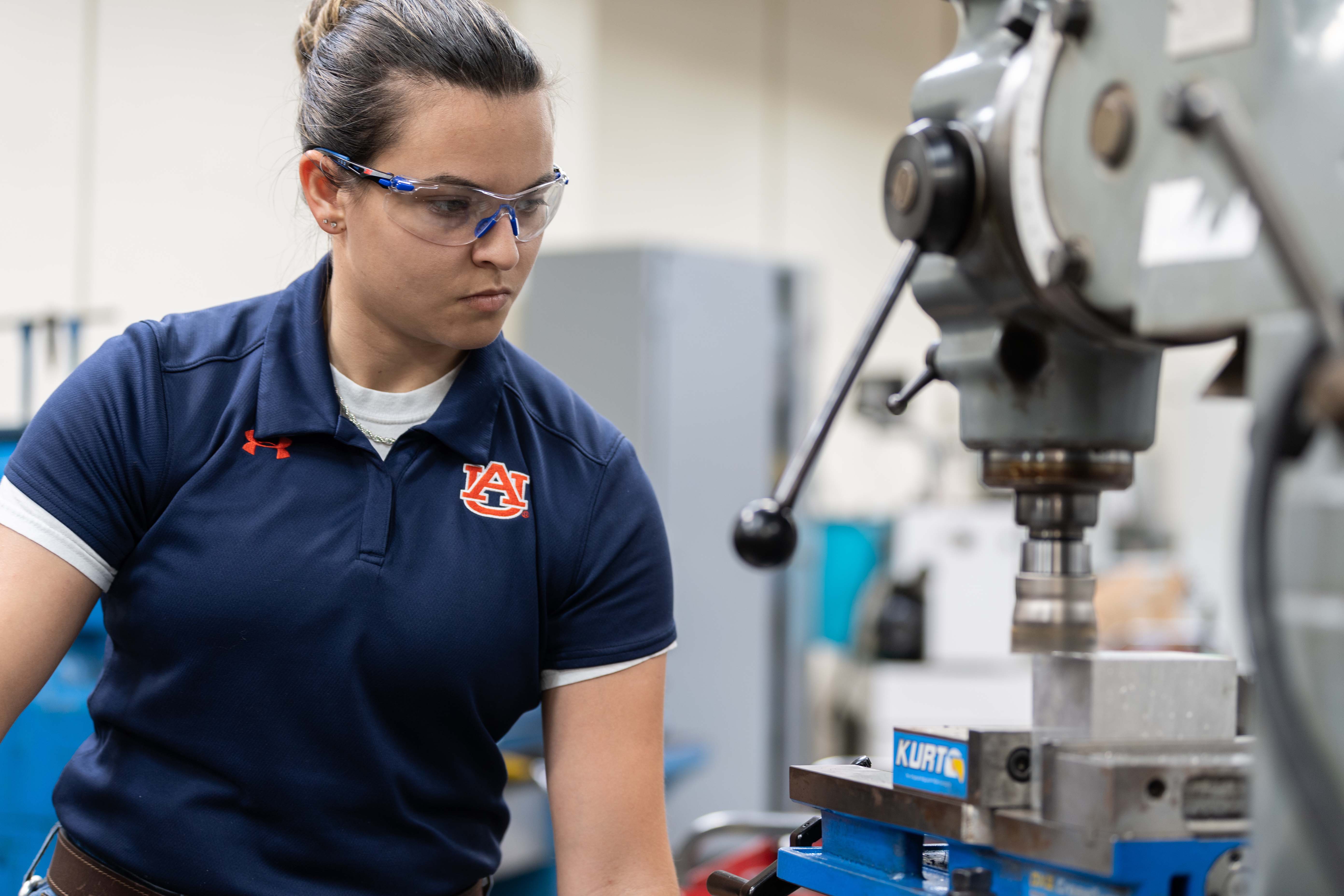 College of Engineering student in lab