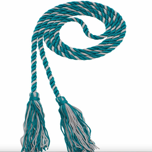 College of Psychiatric and Neurologic teal and grey braided cord