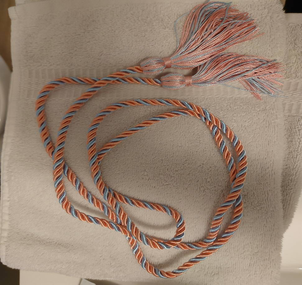 Theme Park Engineering Group peach and light blue braided cord