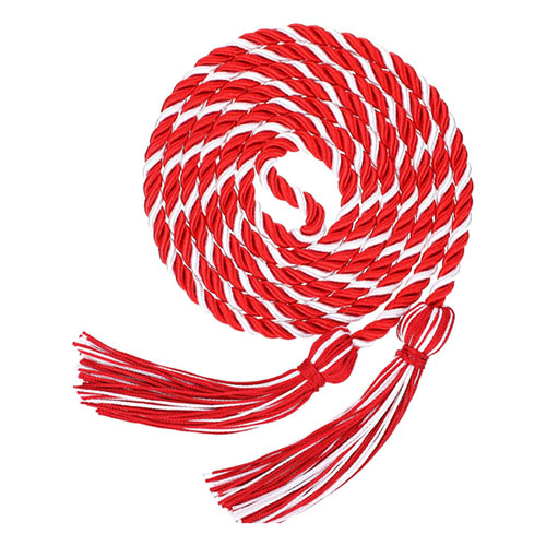 The Wildlife Society red and white braided cord