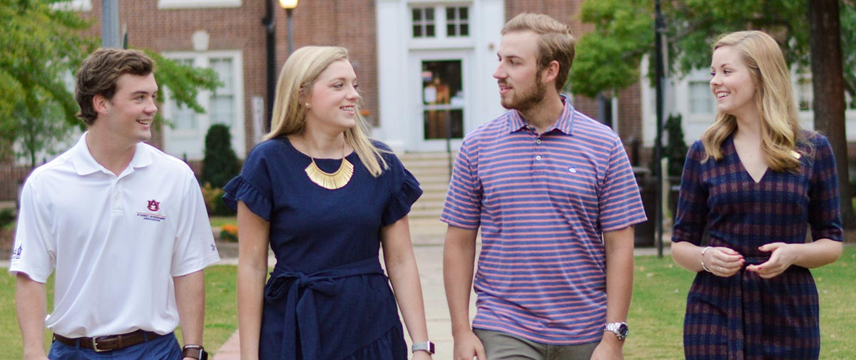 Students walk on campus