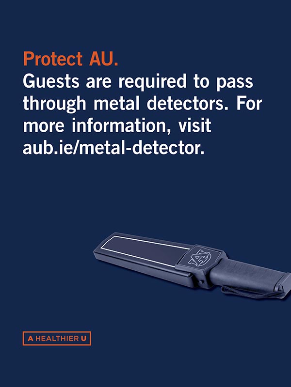 Protect AU. Guests are required to pass through metal detectors.