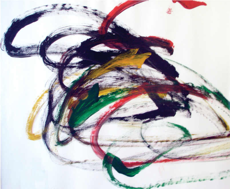 Smeared paint on canvas