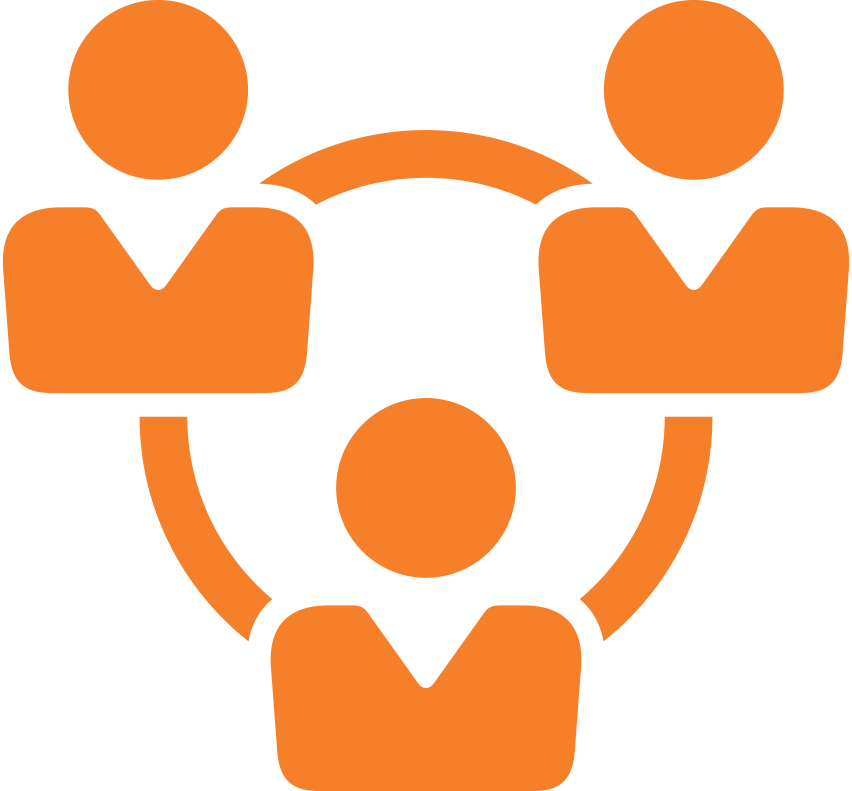 Icon image of a group of people.