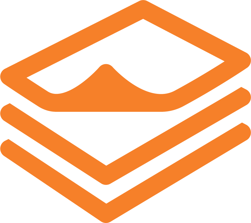 Icon image of a stack of papers.
