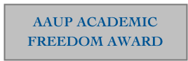AAUP ACADEMIC
FREEDOM AWARD