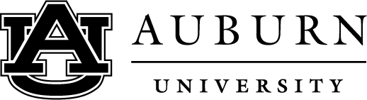 Auburn University black and white logo