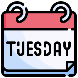 Tuesday on a calendar