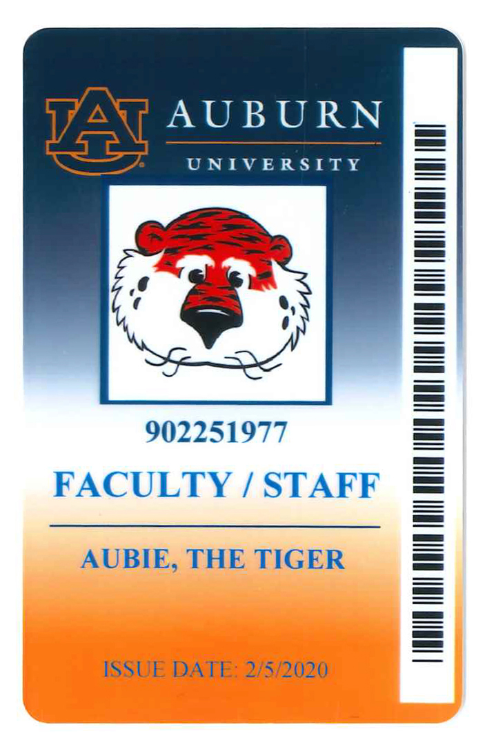aubie on id card