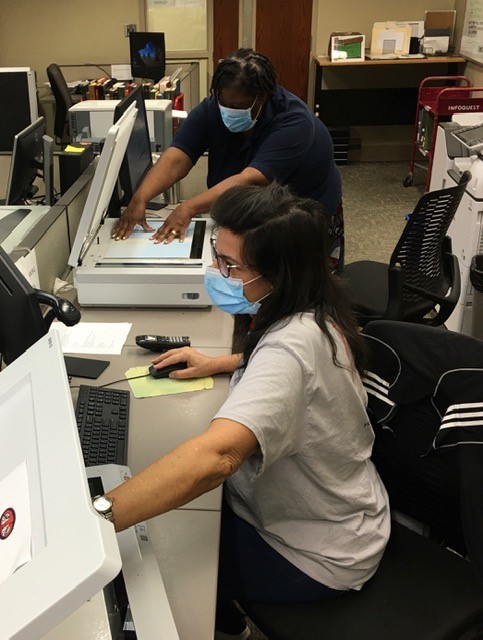 two women working at desks