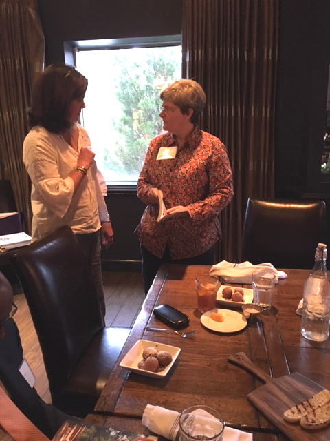 Mary Helen Brown explains book.