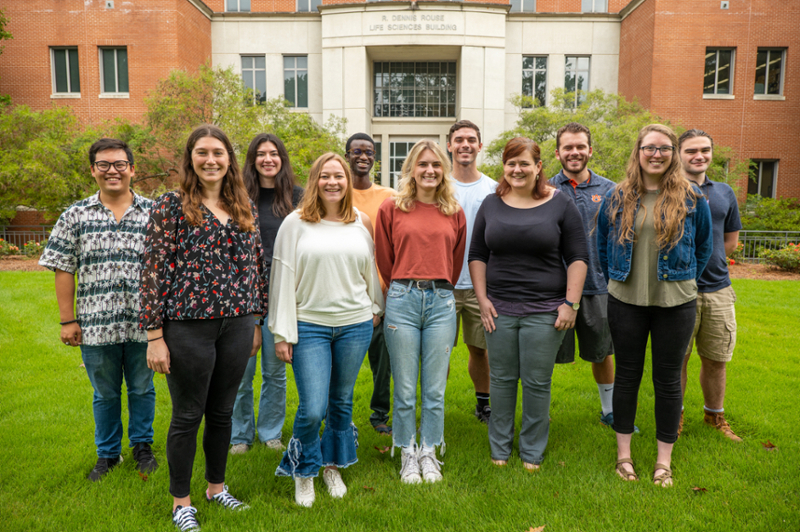 The Buckley Lab in front of the Rouse Life Sciences Building.