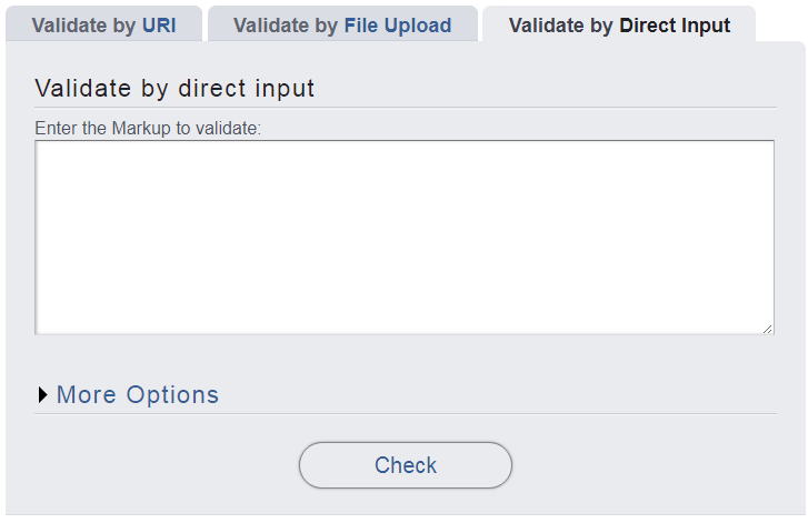 Validate by Direct Input interface