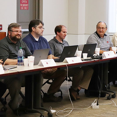 Cybersecurity Staff from 15 institutions attending a Higher Ed Cybersecurity Round Table