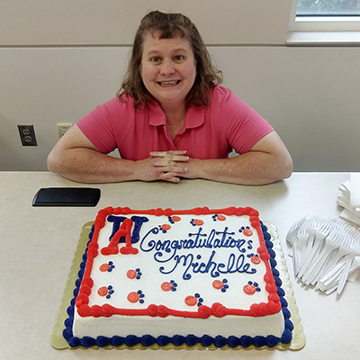 Michelle Foshee accepting her Spirit of Excellence Award