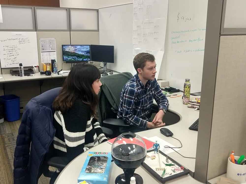 Students working on the Big Event Website