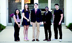 CKI executive team - (from left to right) Josie Williams, Liza Devane (outgoing president), Josiah Yarborough (president), Jamie Candy and Tioma Turkic. Circle K International at Auburn University is a sponsored student organization.