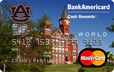 Credit card with image of Samford Hall