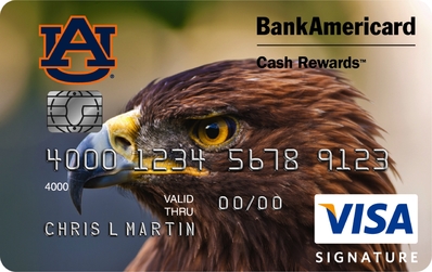Credit card with image of an eagle