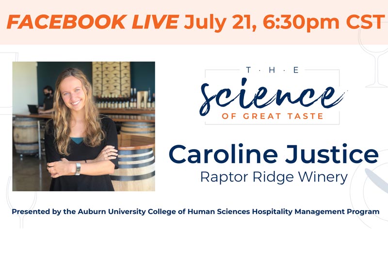 Science of Great Taste promo banner with Caroline Justice on it.