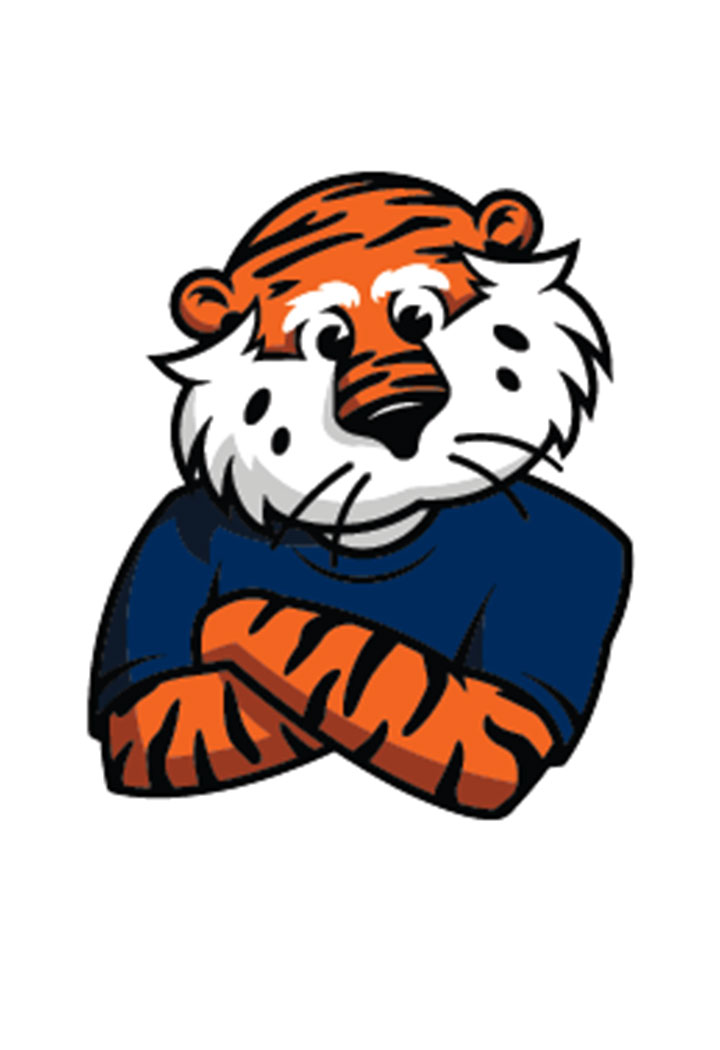 A cartoon drawing of Aubie