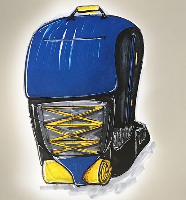 A drawing of the AU Med-Pak