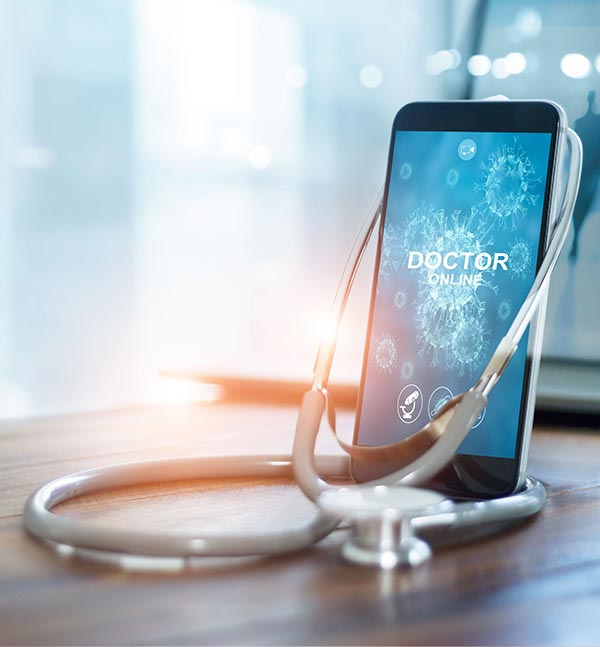 A smartphone on a table