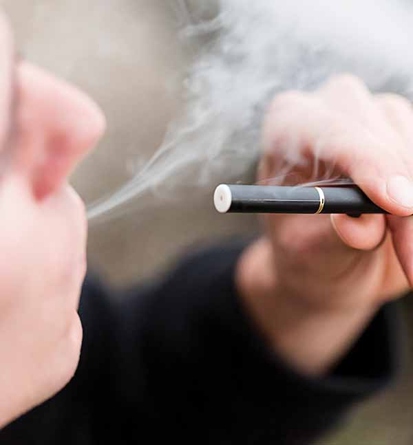 A person vaping