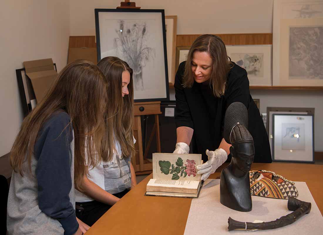 Dr. Kathryn M. Floyd working with students
