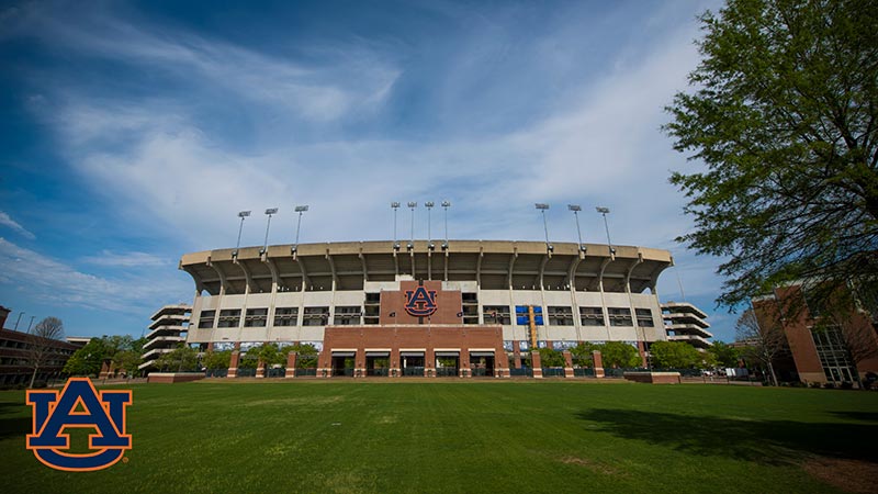 Outside view of Jordan-Hare Stadium