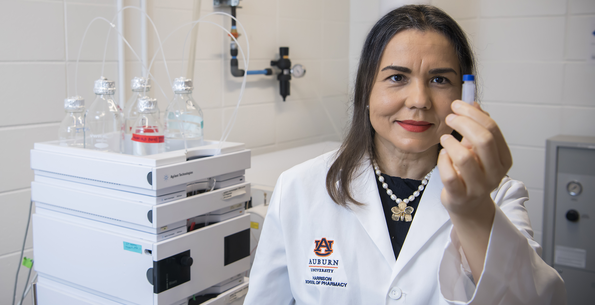 Angela Calderon in lab